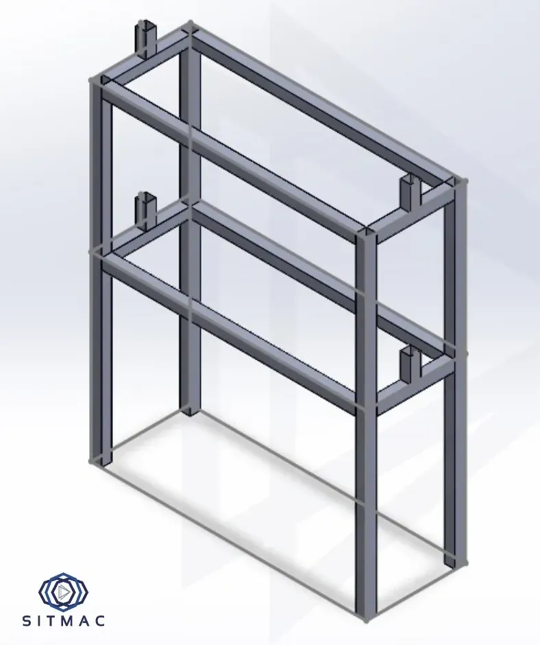 Diseño en CAD de estructura de soporte