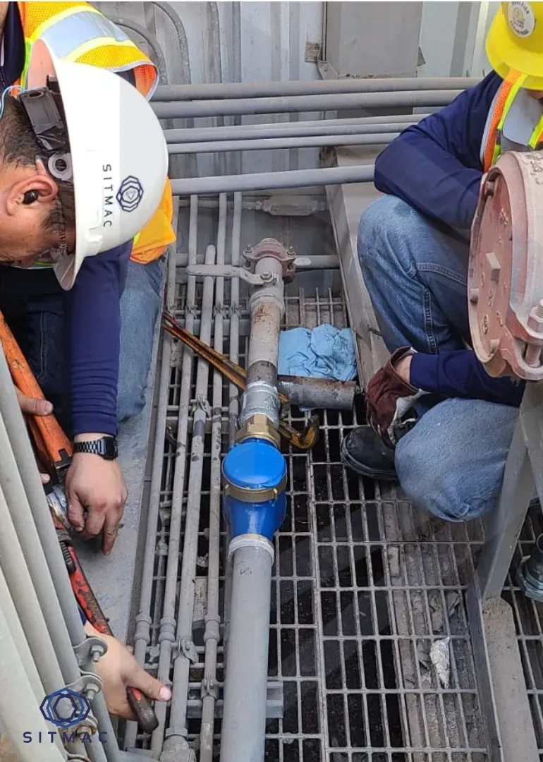 Instalación de totalizador en m³ para torre de enfriamiento